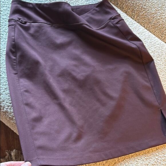 Duluth Trading Co Purple Mini Pencil Skirt with Slit for Work - Picture 6 of 12